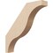 Ekena Millwork 3-inch W x 18-inch D x 18-inch H Funston Rough Cedar Woodgrain TimberThane Knee Brace, Primed BRCUR03X18X18FSTRCPR - alternate 1